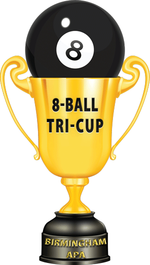 8-Ball Tri-Cup Trophy